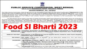 West Bengal Food SI Recruitment 2023