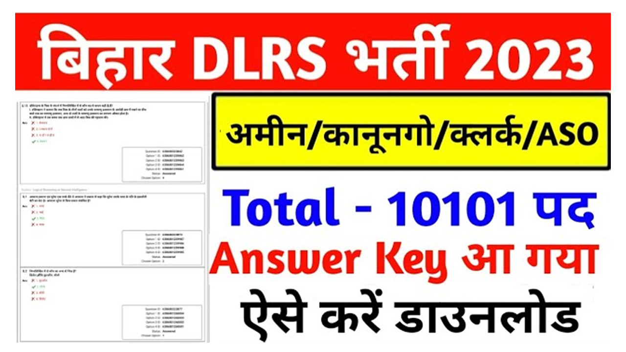 Bihar DLRS Amin Answer Key 2023