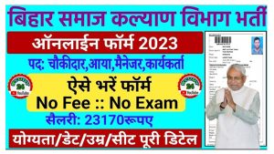 Bihar District Child Protection Unit Recruitment 2023