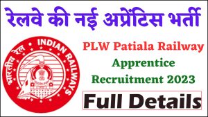 Railway PLW Apprentice Online Form 2023 